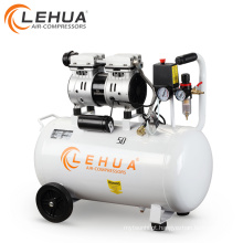50 litros 0.75hp 2 cilindros óleo livre popular compressor de ar branco